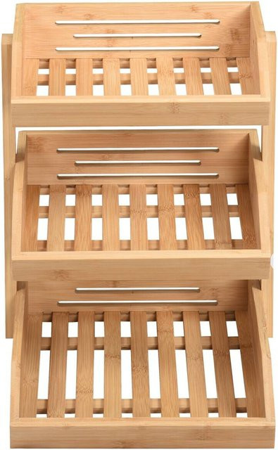 Pocoline Etagere aus Bambus in Natur, B/H/L: 35 x 37,5 x 20 cm - Bild 1