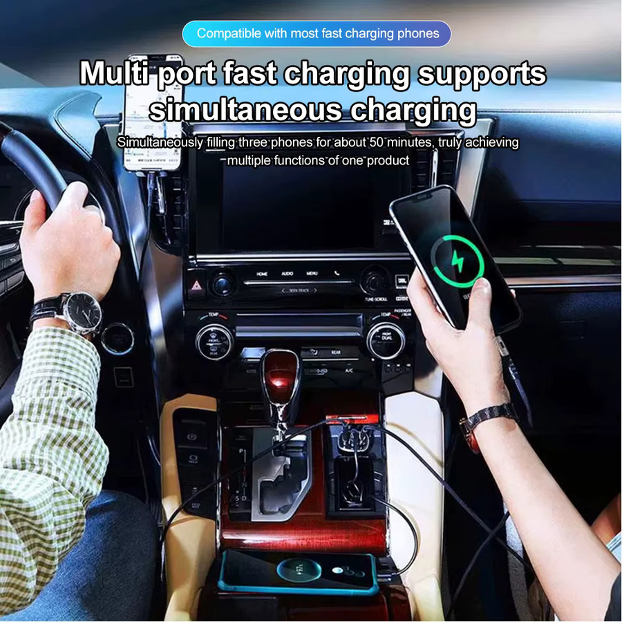Kebidumei Auto Ladegerät mit 250W Schnellladefunktion, 3 USB und 2 PD USB-C Anschlüssen, Farbe: Silber - Bild 6