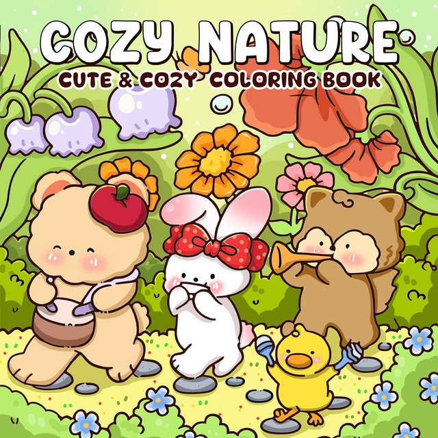 COSY NATURE Malbuch, Natur, Tiere, für Erwachsene - Bild 1