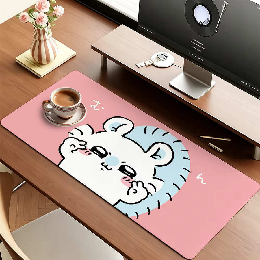 Chiikawa Mauspad Momonga und Usagi Design in Pink, rutschfest und wasserdicht für Gaming und Büro - Bild 4
