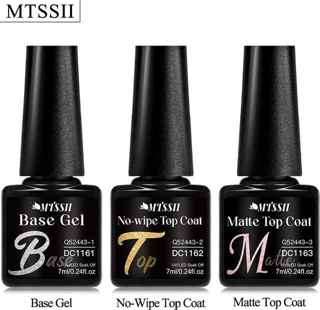 Mtssii Soak-Off-Gel-Nagellack-Set, matt, 3-teilig - Bild 1