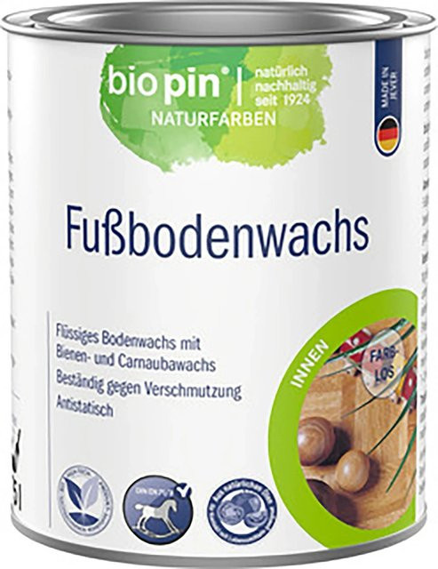 Biopin Fußbodenwachs Transparent seidenglänzend wasserabweisend 750 ml - Bild 1