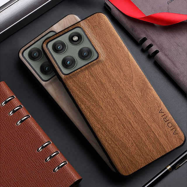 Schutzhülle mit Bambus-Holzmuster für Motorola Moto Edge 60 Pro, Fusion 50 Neo Pro und X50 Ultra 5G in Grau - Bild 1