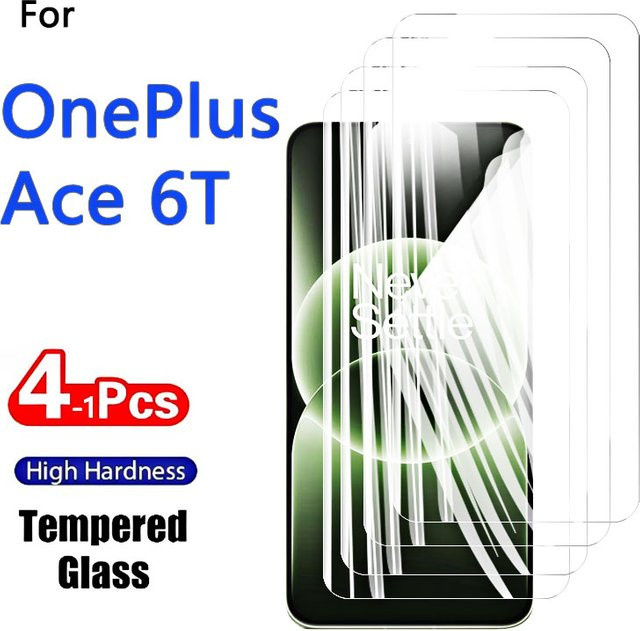 HD-Displayschutzfolie aus gehärtetem Glas für OnePlus Ace 6T, transparent, kratzfest und fingerabdruckresistent - Bild 1