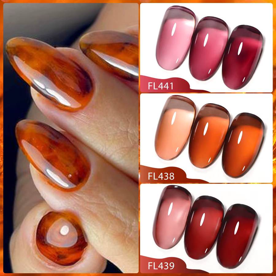 FOUR LILY Jelly Amber Gel Nagellack, Braun, 7 ml - Bild 3
