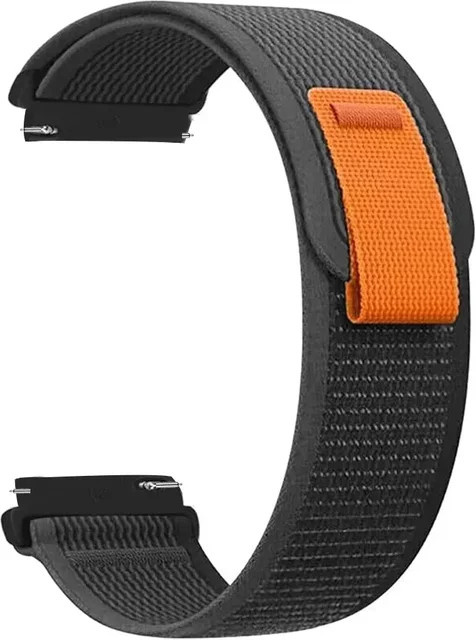 Uhrenarmband Nylon, Schwarz, Unisex, 20mm 22mm - Bild 1