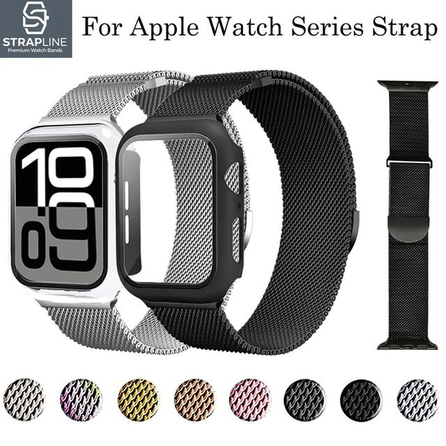 Apple Milanaise-Armband und Gehäuse, Edelstahl, Unisex - Bild 1