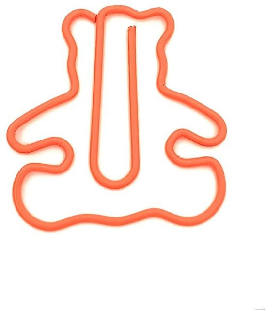 20 Stück Bären-Büroklammern von SZ-Damai in Orange, Mini-Lesezeichen in Tierform aus Metall für Büro und Schule - Bild 1