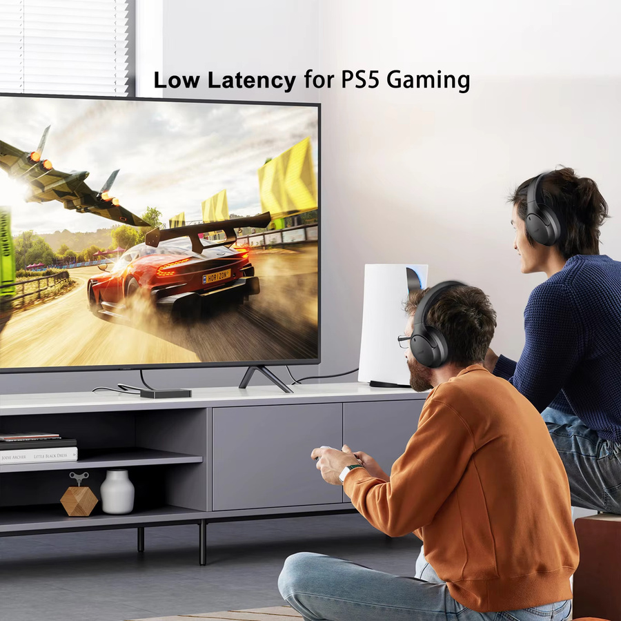 eppfun LE Audio Bluetooth-Sender und TV-Kopfhörer-System mit AptX Lossless und Auracast in Schwarz - Bild 3