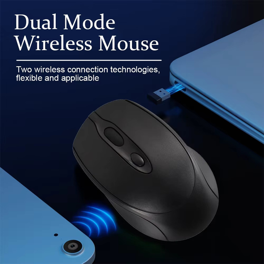 Ergonomische kabellose Bluetooth-Maus von Congdi für Laptop und PC in Pink oder Schwarz - Bild 3