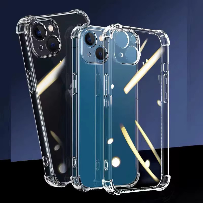 Stoßfeste TPU Schutzhülle für iPhone 17 16 15 14 13 12 11 Pro Max Mini Plus SE in Transparent - Bild 2