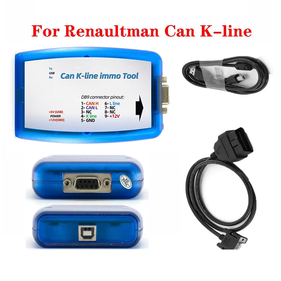 YIQIXIN Renault CAN K-line Immo Tool Blau OBD2 ECU Programmierer zum Lesen und Schreiben von EEPROM und Wegfahrsperre-Codes - Bild 2