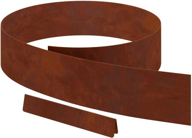 vidaXL Raseneinfassung aus wetterfestem Stahl in Rost-Optik, B/H/T: 450 x 15 x 0,05 cm - Bild 1