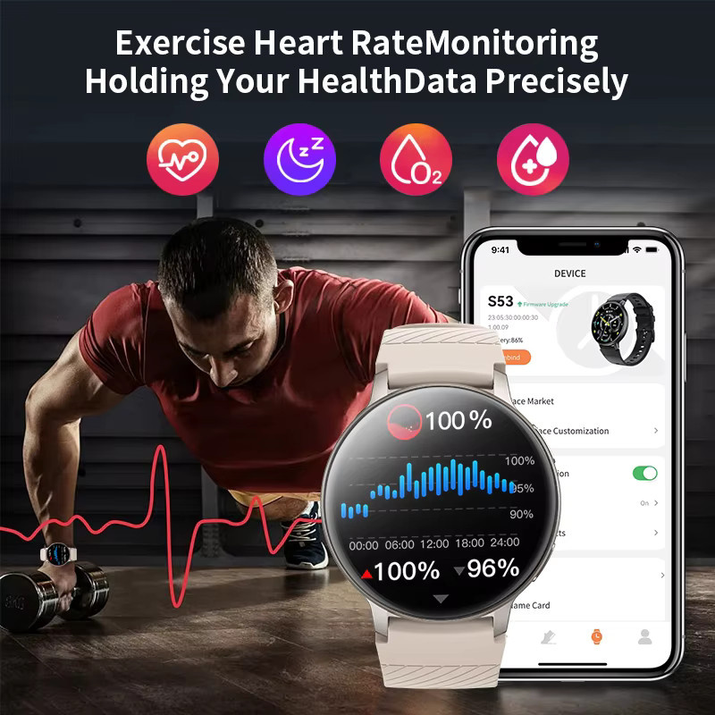 LIGE Smartwatch, Damen, Schwarz, Silikon, Bluetooth - Bild 4
