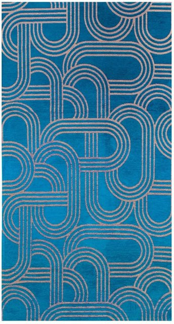 Lola&Moi Teppich Night Fever Blau B: 80 cm, T: 150 cm - Bild 1