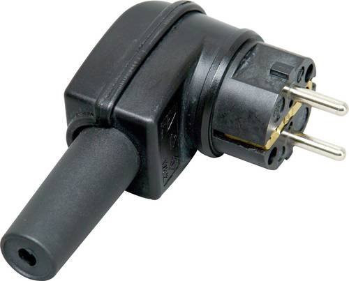 Kopp Schutzkontakt-Winkelstecker PA Gummi Schwarz 230V IP44 - Bild 1