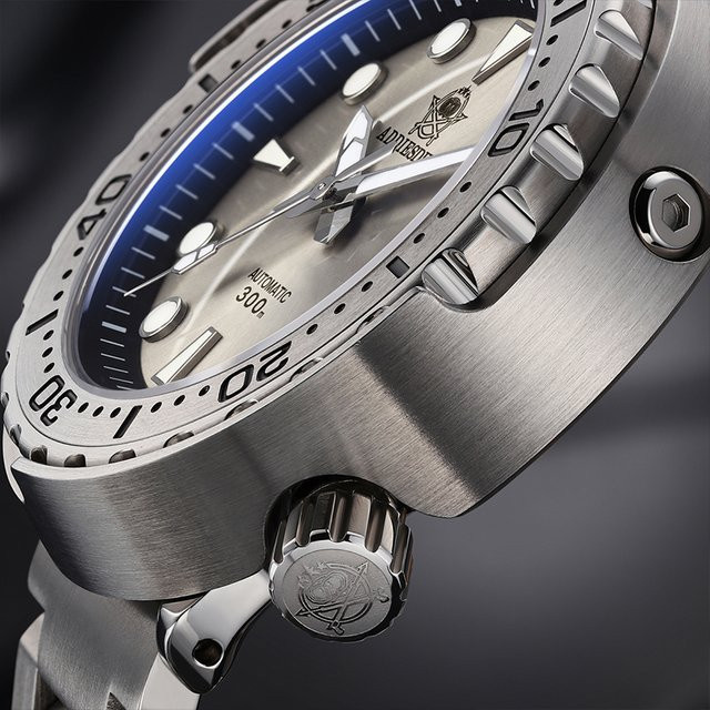 ADDIESDIVE Armbanduhr, Automatik, Edelstahl, Saphirglas, Silber, Herren - Bild 1