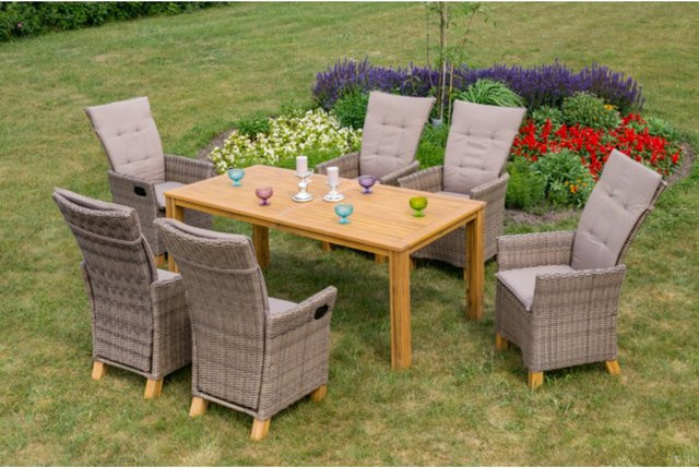Merxx Loungegruppe Toskana mit Hochlehnersesseln, 13-teilig, beige, Aluminiumgestell - Bild 1