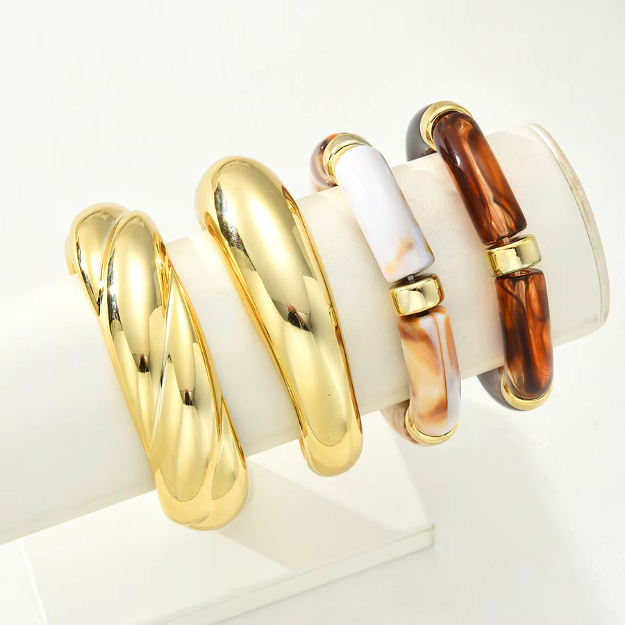 4-teiliges Armband-Set Metall, Gold, Damen - Bild 2
