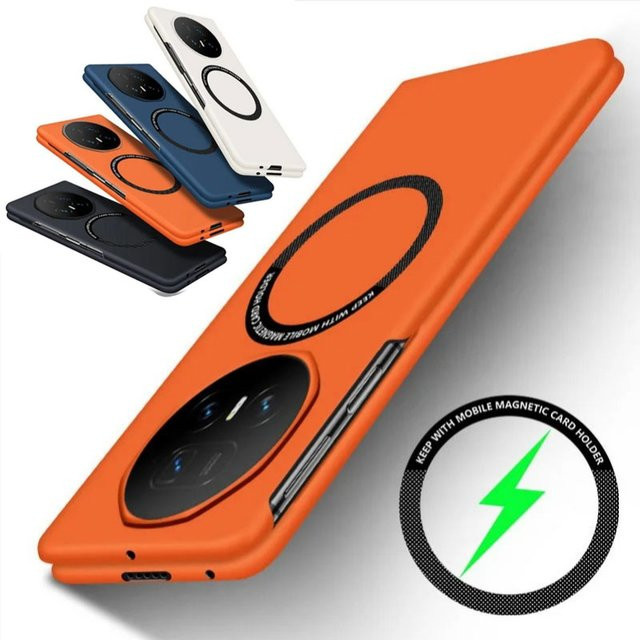 Ultradünne rahmenlose Magnethülle für Honor Magic V5 V3 Vs3 in Weiß mit MagSafe Unterstützung für kabelloses Laden - Bild 1
