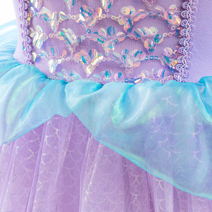 miqiaikids Meerjungfrau Kostüm, Prinzessin Kleid, Lila, Textil - Bild 2