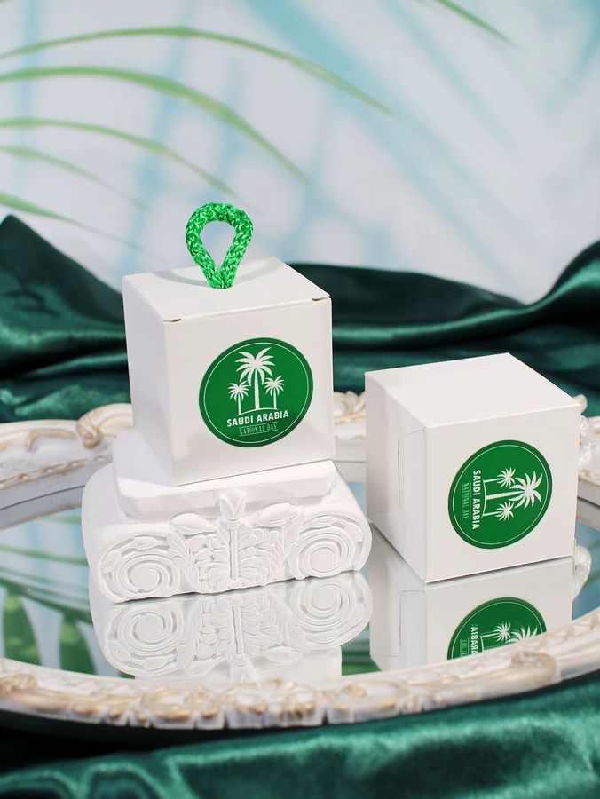 10 Stück quadratische Geschenkboxen mit Griffen für den Saudi National Day von RMTPT - Bild 2