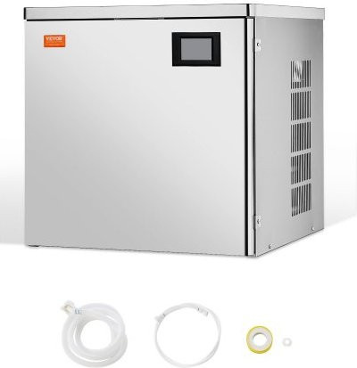VEVOR Gewerblicher Eiswürfelbereiter mit Selbstreinigungsfunktion, Silber, Edelstahl und Kunststoff, nur Kopfgerät - Bild 1