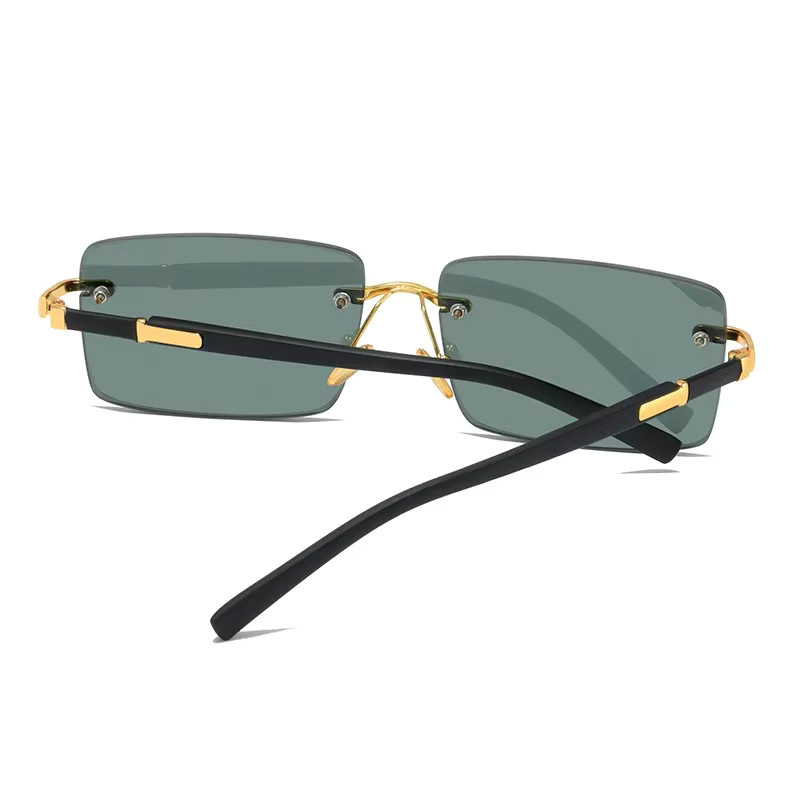 ERIKOLE Korrektionsbrille, randlos, quadratisch, Metall, schwarz, Unisex - Bild 3