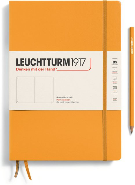 LEUCHTTURM1917 Notizbuch Composition blanko Hardcover B5 Rising Sun Orange - Bild 1