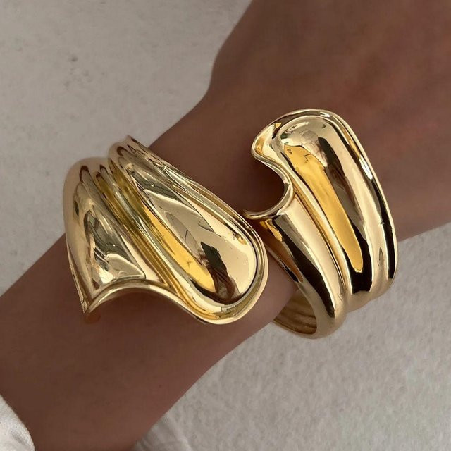 DIEZI Armband, Metall, Gold, Blätter, Geometrisch, Unisex - Bild 1