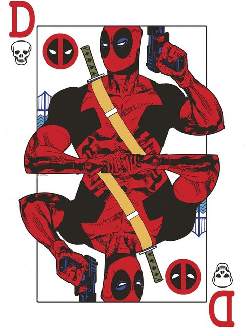 Komar Wandbild Marvel Deadpool Jack of All Trades, Farbe: Rot, Breite: 40 cm, Höhe: 50 cm - Bild 1