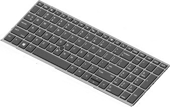 HP Ersatztastatur für Notebook, hinterleuchtet, Schwarz, Tschechisch (L14366-FL1) - Bild 1