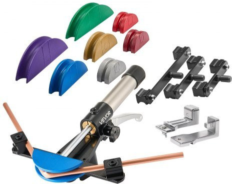 VEVOR Hydraulisches Rohrbiegewerkzeug-Set für Kupferrohre von 6 mm bis 22 mm mit 7 farbigen Aluminiumlegierungs-Matrizes für HVAC, Klimaanlagen und Kfz-Reparaturen, Mehrfarbig - Bild 1