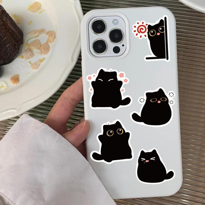 Fashnics Schwarze Süße Katzen Aufkleber 80-teiliges Set - Bild 3