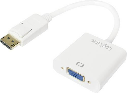 LogiLink CV0059B Adapter DisplayPort auf VGA in Weiß mit einer Länge von 15 cm - Bild 1