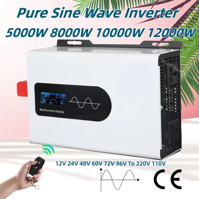 Reiner Sinuswellen-Wechselrichter für Solar-Off-Grid-Systeme 12V 24V 48V 60V zu AC 220V 110V mit 8000W bis 12000W Leistung für Auto und Stromversorgung - Bild 1