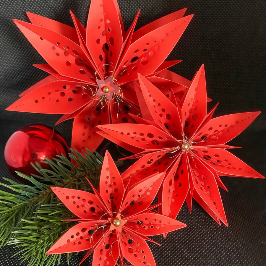 Metall-Schneidvorlage mit Sternformen und Blasenmustern für Weihnachtskarten und Bastelarbeiten - Bild 2