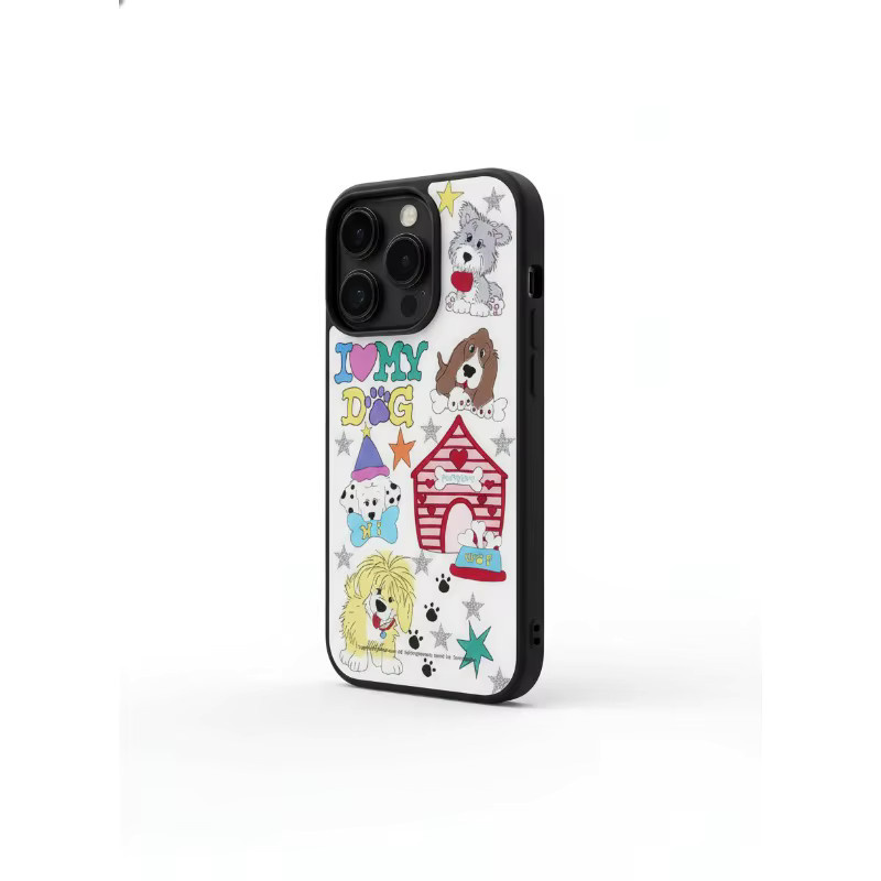Stoßfeste Handyhülle mit Sternhund-Motiv für Apple iPhone 17, 16, 15 und 14 Pro Max in Schwarz - Bild 6