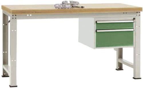Manuflex Werkbank WP5667.6011 in Resedagrün, B/T/H: 200 x 80 x 70 cm - Bild 1