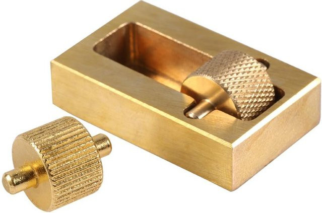 Shoemst Ölroller für Leder Oberkantenfarbe Messing Applikator für DIY Handwerk in Beige und Gold - Bild 1