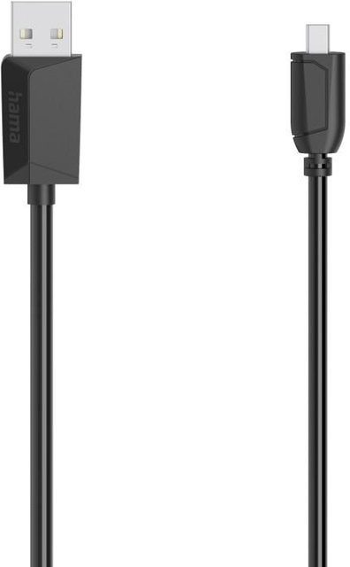 Hama Mini-USB-Kabel mit Mini-B8-Stecker, USB 2.0, 480 Mbit/s, Schwarz, Länge: 1,50 m - Bild 1