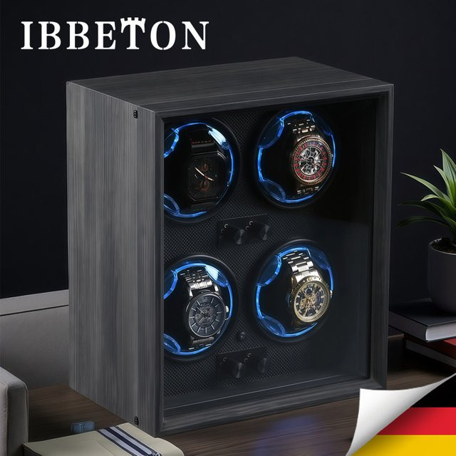 IBBETON Uhrenbeweger-Gerät, schwarze Textur, Unisex - Bild 1