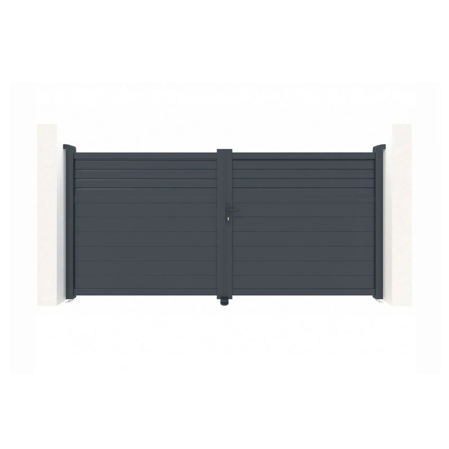 Casanoov Elektrisches Flügeltor Carpatia aus Aluminium in Anthrazit und Grau mit Drehtorantrieb Ranger B150, B/H: 305 x 161 cm - Bild 2