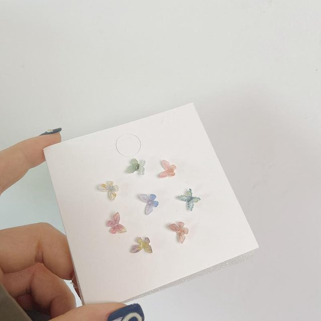 Ohrstecker Schmetterling, Acryl, Weiß, Damen - Bild 1