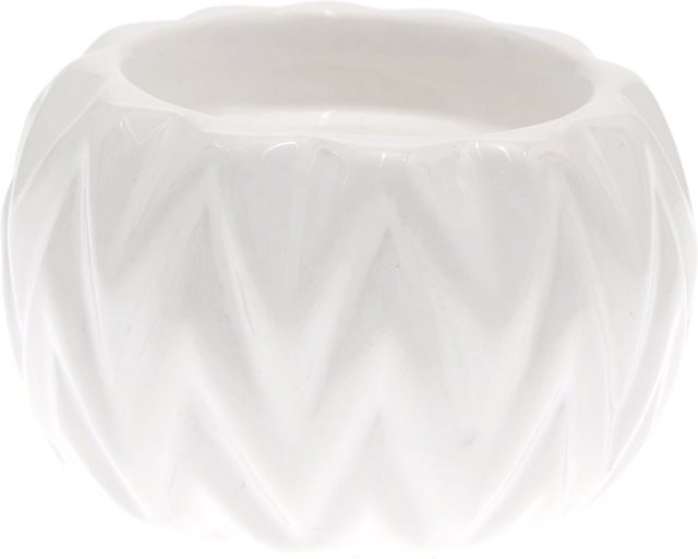 Rico Design Porzellan-Teelichthalter modern weiß B/T/H: 9 x 9 x 5,5 cm - Bild 1