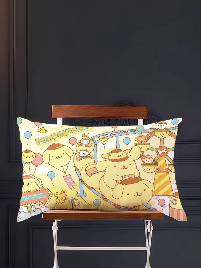 Sanrio Kawaii Kissenbezug Rechteck in Gelb mit Cartoon-Design - Bild 5