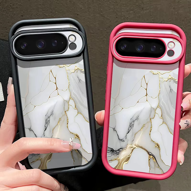 Stoßfeste TPU-Handyhülle mit Marmormuster für Google Pixel 9 in Blau und Mehrfarbig - Bild 1