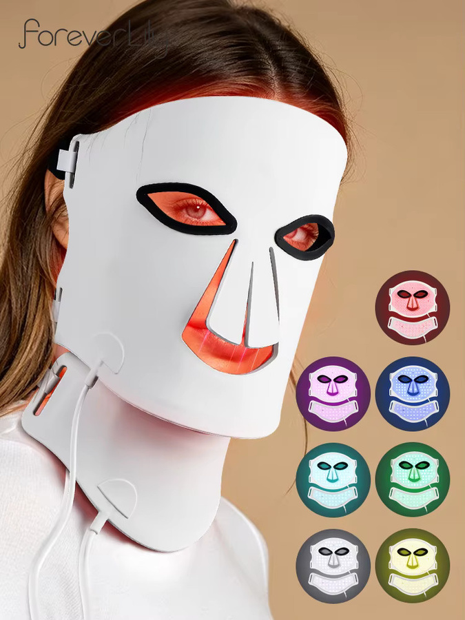foreverlily LED Gesichtsmaske mit Halsabdeckung, Unisex - Bild 7