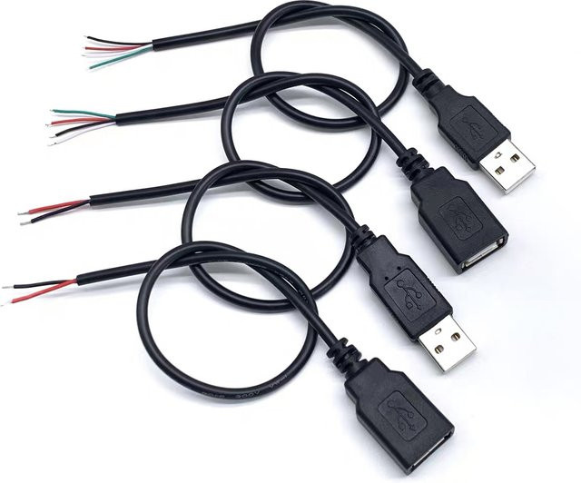JCD USB 2.0 A auf 4-Pin Stromversorgungskabel in Schwarz, 30 cm Länge - Bild 1