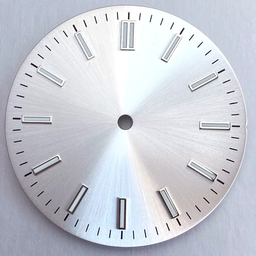 Tandorio Zifferblatt, Silber/Blau/Schwarz Sunburst, 32 mm - Bild 2